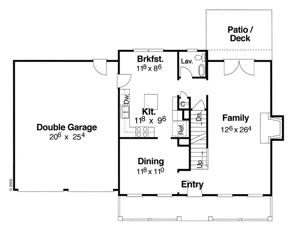 First Floor image of MORGAN-C House Plan